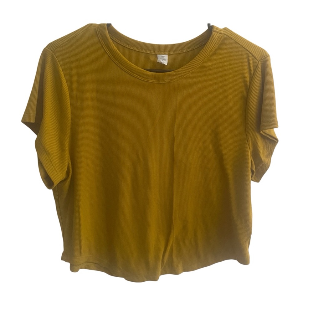 Old Navy Yellow Crop Tee with Short Sleeves